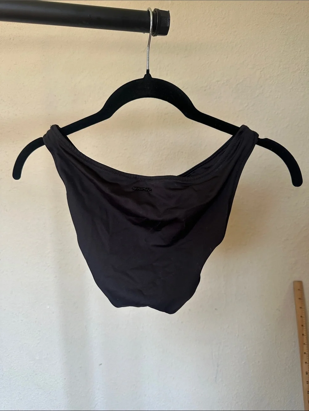 SKIMS‎ Recycled Swim Mid Waist Bottom Onyx Black SW-MWB-0748 Size S NWT